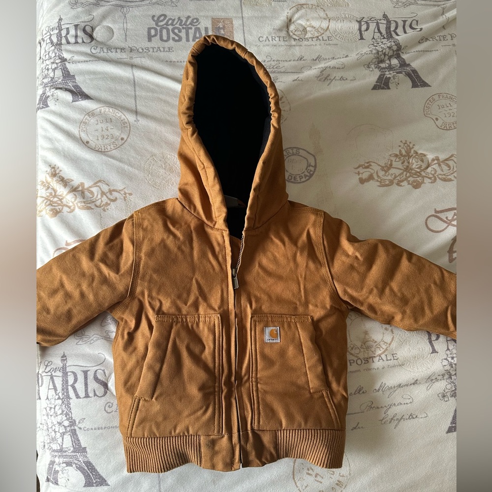 Toddler boys carhartt hooded insulated jacket
